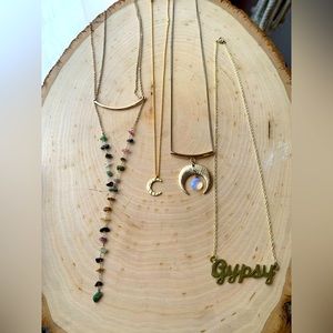 Gold tone BOHO Jewelry bundle (4 necklaces)